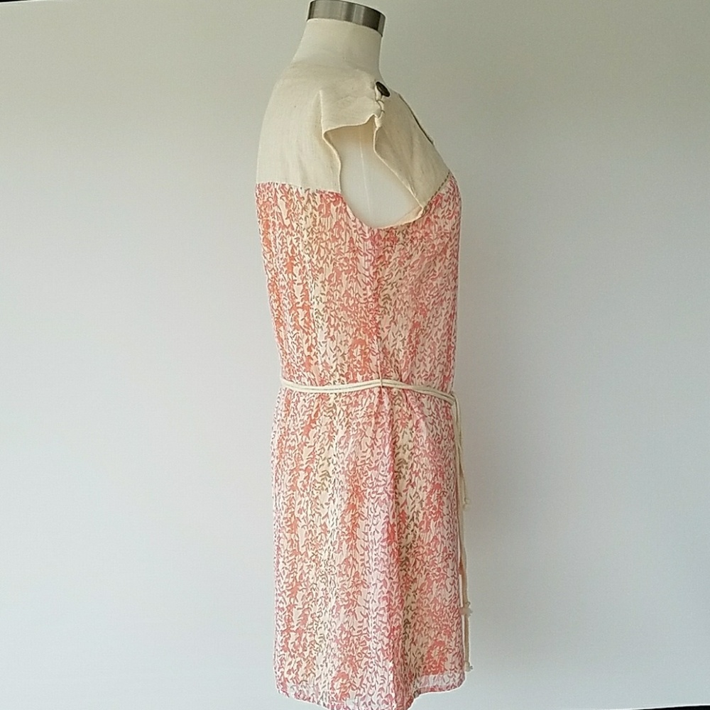 Make Me Coral Mini Leaf Dress - Picture 2 of 8